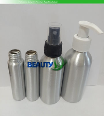 中国 スプレー ポンプを搭載する注文の空の化粧品の香水瓶アルミニウム容器 サプライヤー