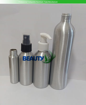 中国 スプレー ポンプを搭載する化粧品の香水アルミニウム容器のトナーびん サプライヤー